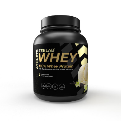 Zeelab Athlete 100% Whey Protein 2 kg (4.4 lb) French Vanilla Creme